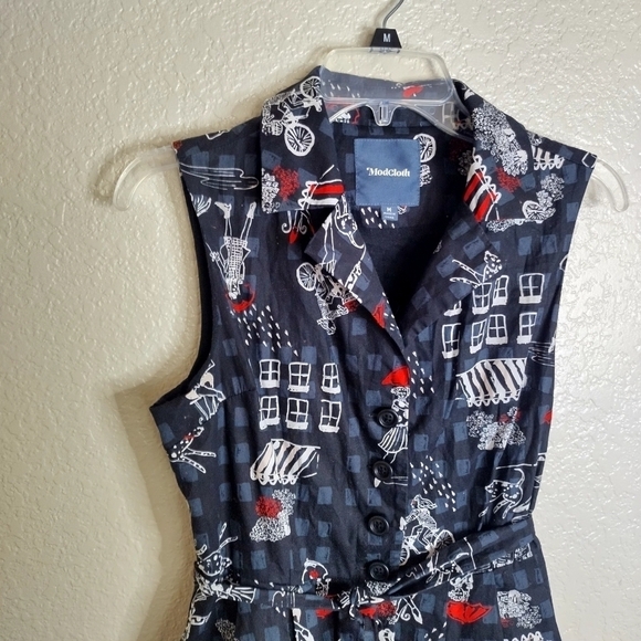 ModCloth Community Brunch Buttoned Shirt Dress Sz M - Picture 3 of 9